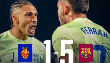 乐鱼体育-【西甲】拉菲双响德容传射，巴萨5比1大胜马洛卡